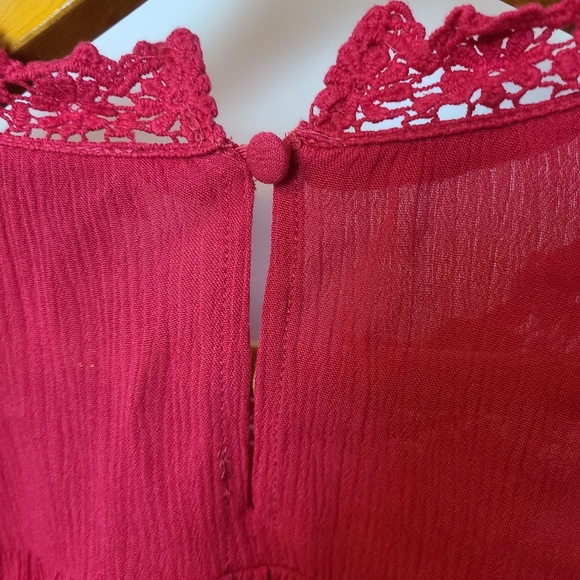 Torrid Pink Long Sleeve Blouse Lace Detail 2X - Picture 8 of 11